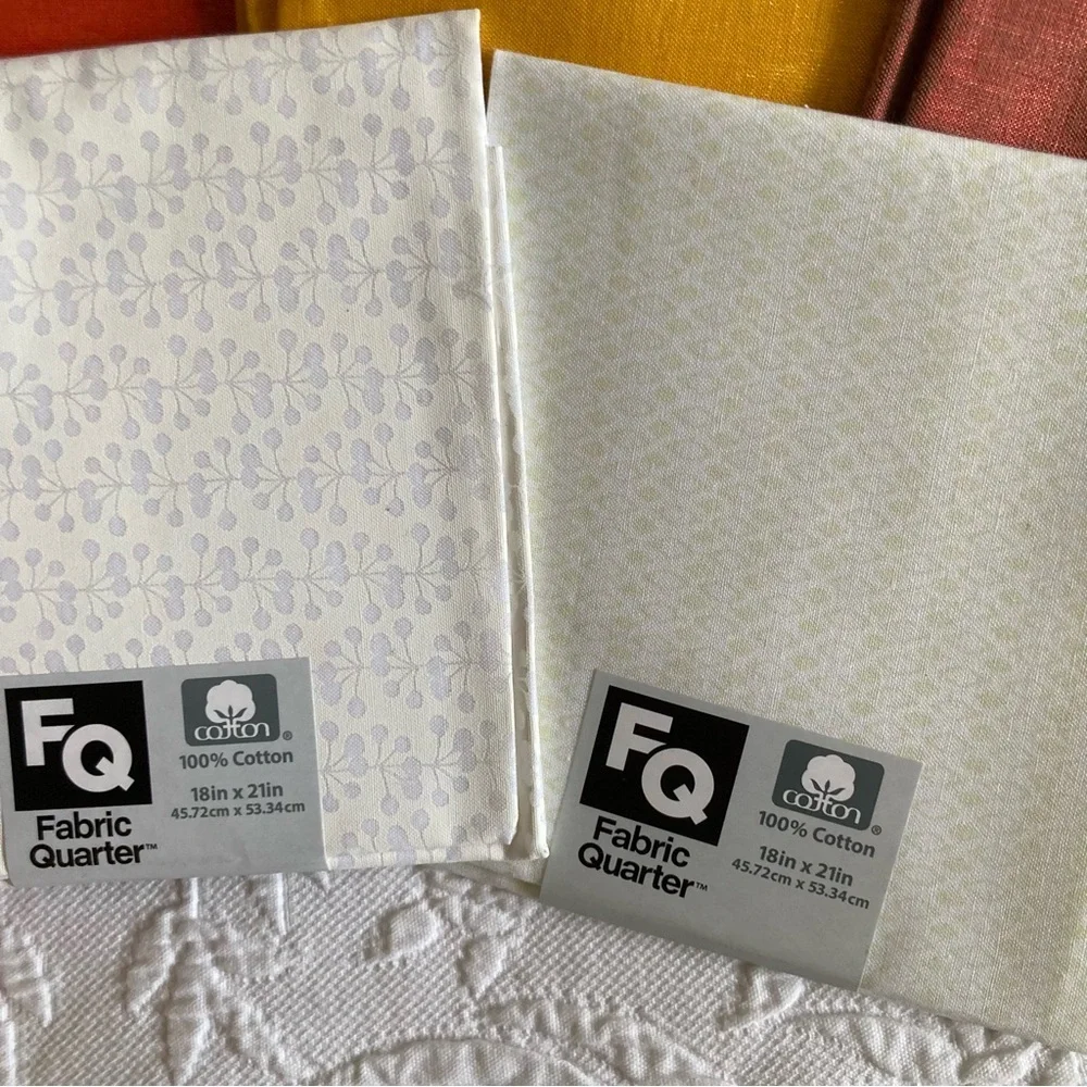 Fabric lot Quilting bundle warm earth tone, white cream blenders 100% cotton